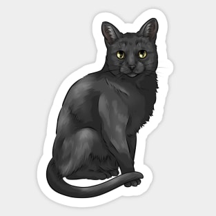 Cute Black Cat Sticker